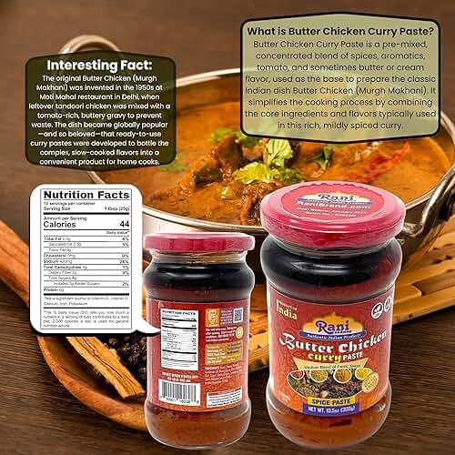 Rani Butter Chicken Curry Paste 10.5oz (300g) Glass Jar ~ Easy to Use | Vegan | No Colors | All Natural | NON-GMO | Gluten Free | Indian Origin - Image 2