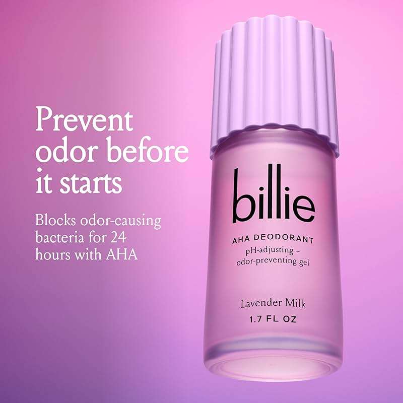 Billie AHA Deodorant 24-hour Odor-Preventing Gel, Aluminum-Free, Lavender Milk, 1.7oz - Image 2