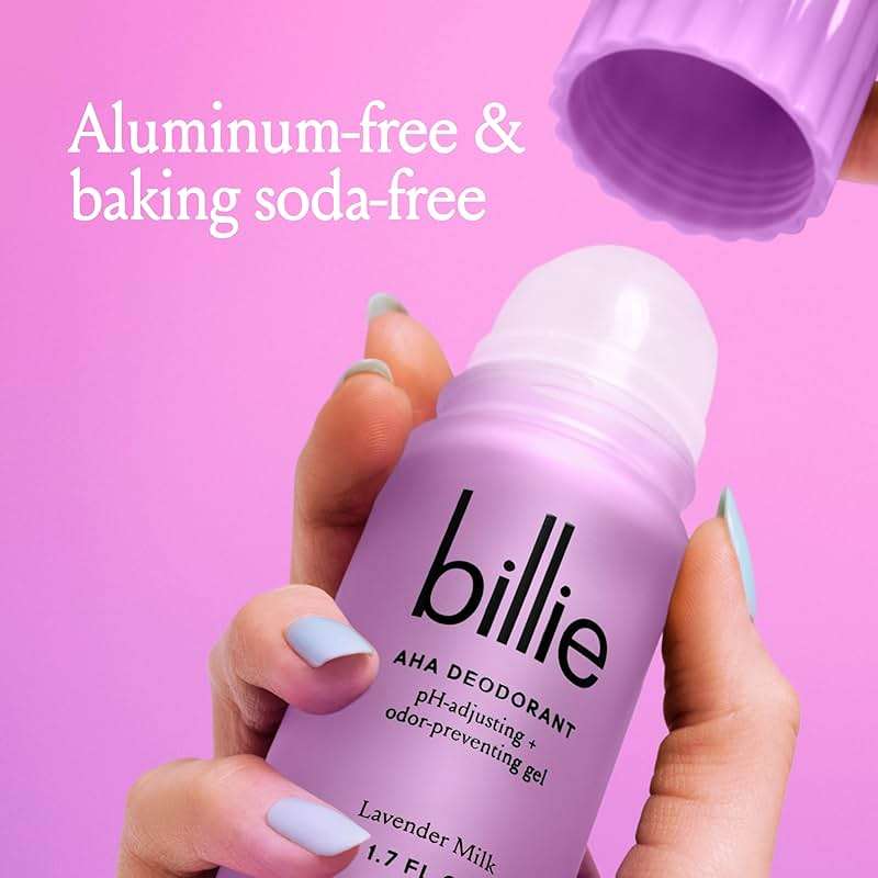 Billie AHA Deodorant 24-hour Odor-Preventing Gel, Aluminum-Free, Lavender Milk, 1.7oz - Image 3