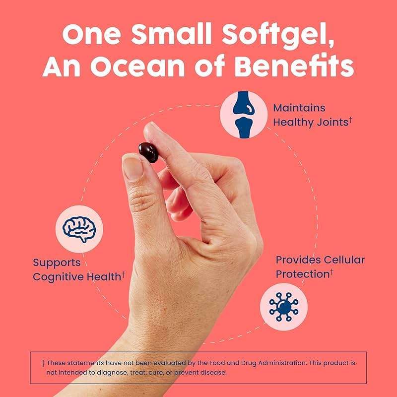 NativePath Antarctic Krill Oil - Wild-Caught Omega 3 Krill Oil 500mg Softgels with EPA, DHA and Astaxanthin - Supplement for Joint, Heart, Brain and Immunity - 60 ct - No Fishy Aftertaste - Image 4