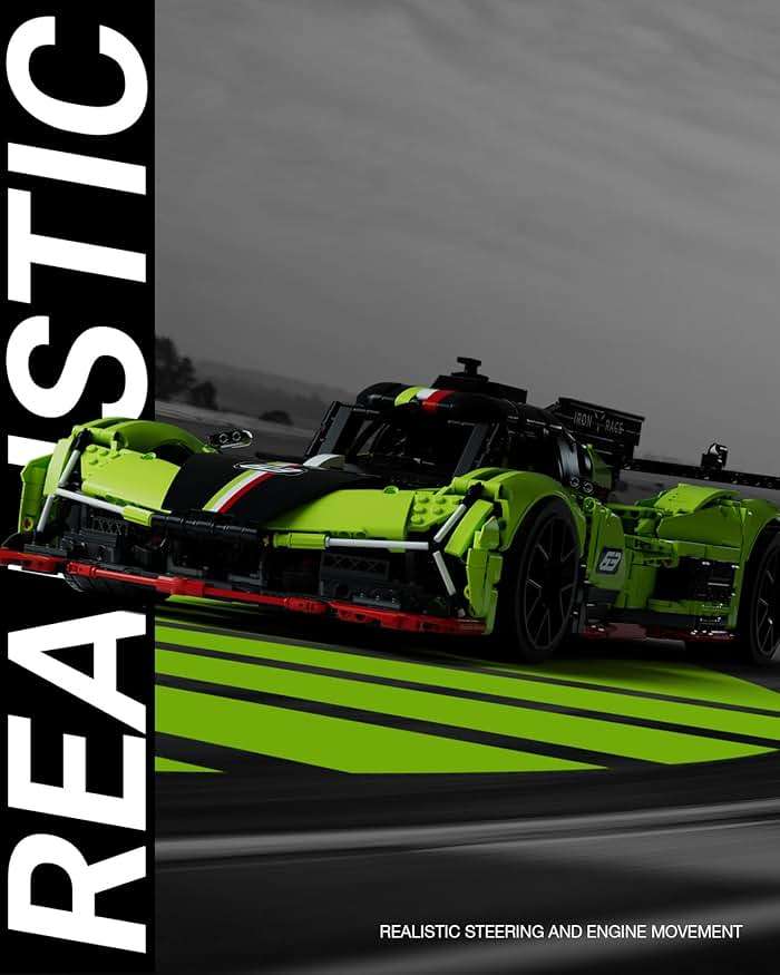 Nifeliz S63 Hypercar Model Building Set, 1:8 Scale Collectible Racing Car for Adults, Build and Display Race Car Model for Home or Office Décor, Gift for Motorsport Fans (3,699 PCS, NF10283) - Image 4