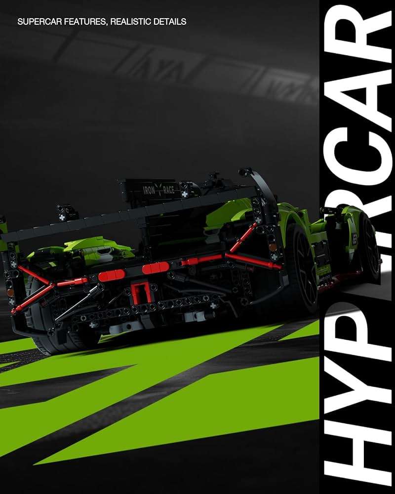 Nifeliz S63 Hypercar Model Building Set, 1:8 Scale Collectible Racing Car for Adults, Build and Display Race Car Model for Home or Office Décor, Gift for Motorsport Fans (3,699 PCS, NF10283) - Image 6