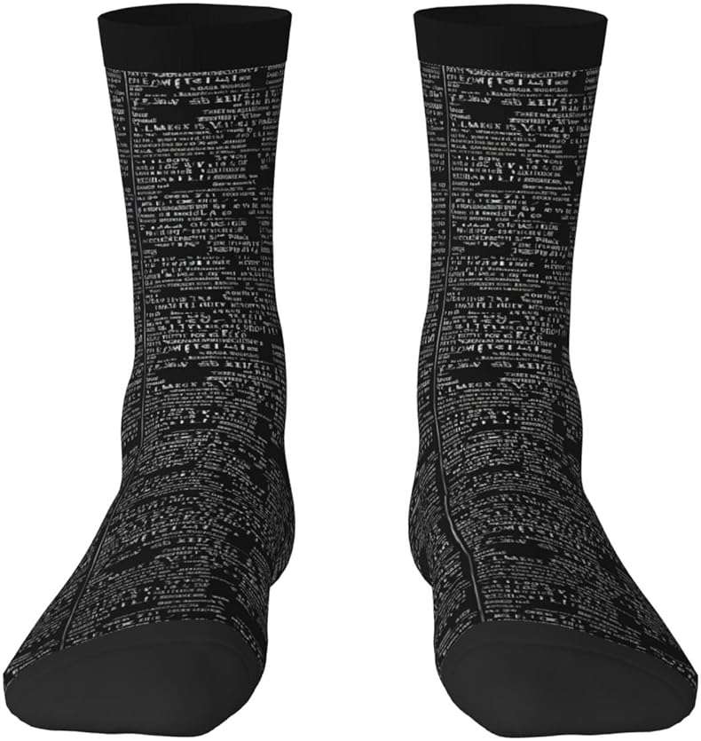 BEIVGOXL Programmer Programming Code Printed Cute Patterned Calf Socks,Warm Compression Socks For Women & Men，Funny Cool Funky Adult Socks(1 Pair) - Image 1