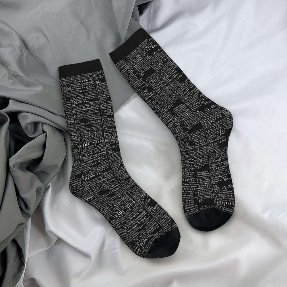 BEIVGOXL Programmer Programming Code Printed Cute Patterned Calf Socks,Warm Compression Socks For Women & Men，Funny Cool Funky Adult Socks(1 Pair) - Image 2