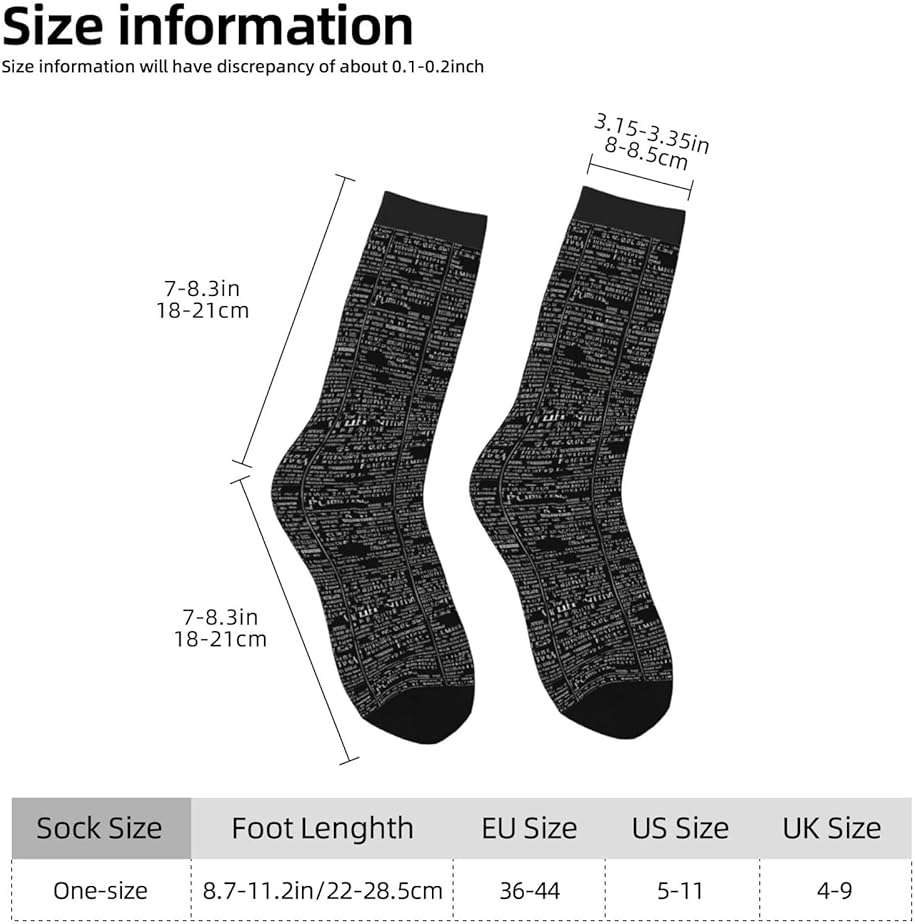 BEIVGOXL Programmer Programming Code Printed Cute Patterned Calf Socks,Warm Compression Socks For Women & Men，Funny Cool Funky Adult Socks(1 Pair) - Image 4