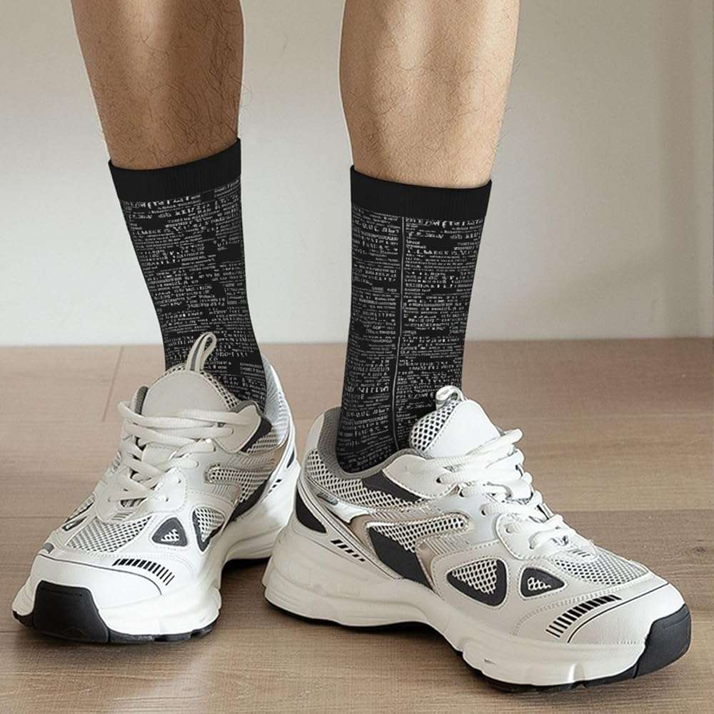 BEIVGOXL Programmer Programming Code Printed Cute Patterned Calf Socks,Warm Compression Socks For Women & Men，Funny Cool Funky Adult Socks(1 Pair) - Image 7