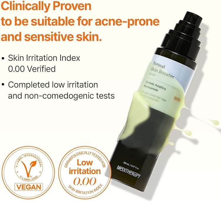 MEDITHERAPY Retinal Skin Booster Serum | Retinaldehyde, Niacinamide Anti-Aging Serum - K-Beauty Facial Serum for Fine Lines, Firming & Radiance | Hydrating Face Serum All Skin Types, 5.07 fl oz - Image 7