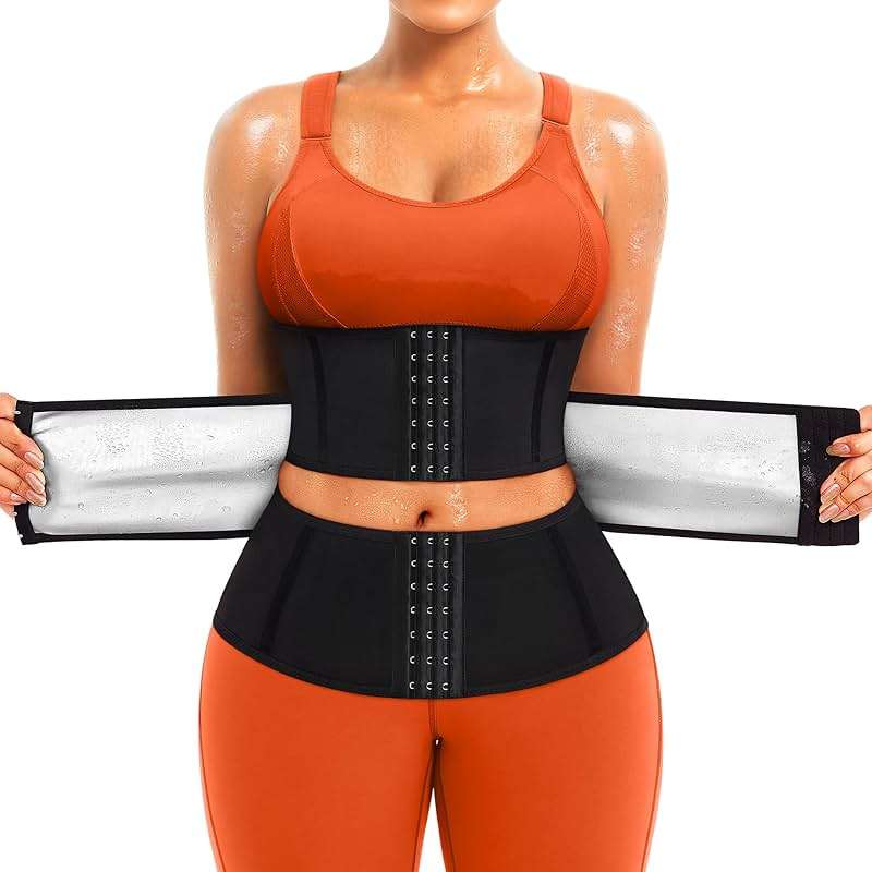 TrainingGirl Waist Trainer for Women Belly Working Out Trimmer Corset Sauna Sweat Belt Band Stomach Wrap Body Shaper Fajas - Image 1