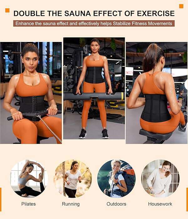 TrainingGirl Waist Trainer for Women Belly Working Out Trimmer Corset Sauna Sweat Belt Band Stomach Wrap Body Shaper Fajas - Image 5