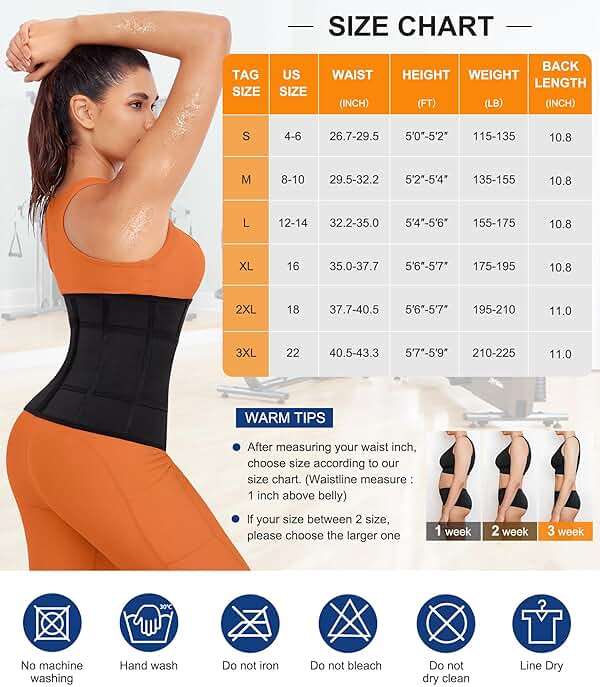 TrainingGirl Waist Trainer for Women Belly Working Out Trimmer Corset Sauna Sweat Belt Band Stomach Wrap Body Shaper Fajas - Image 6