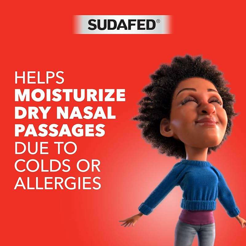 Sudafed Non-Medicated Saline Nasal Mist with Aloe, Sinus Saline Nose Spray for All Ages Quickly Flushes & Moisturizes Nasal Passages, Use Nasal Mist as Often As Needed, Drug-Free, 3 fl. oz - Image 6