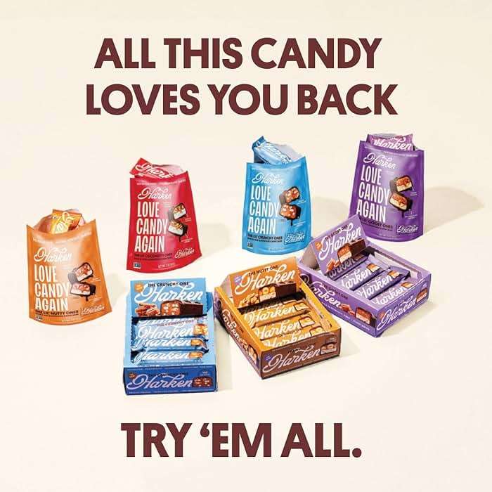Harken Sweets The Gooey One - Oat Milk Chocolate Candy Bars with Nougat and Date Caramel, Sweetened with Dates and No Sugar Added, High Fiber, Gluten-Free, Nut-Free, Plant-Based, Vegan - 12 Bars - Image 6