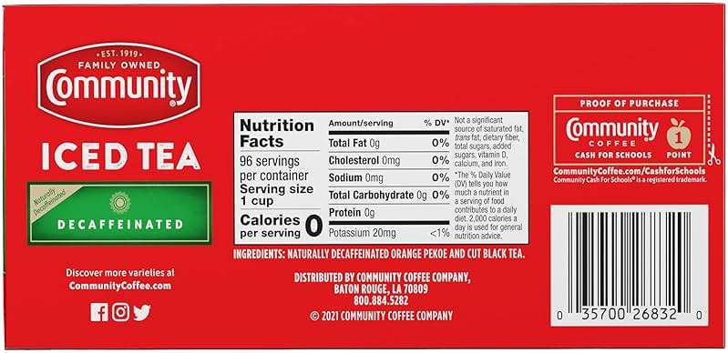 Community Coffee Decaf Tea, 24 Family Size Tea Bags (Pack of 1) - Image 2