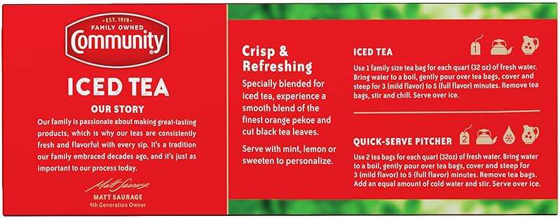 Community Coffee Decaf Tea, 24 Family Size Tea Bags (Pack of 1) - Image 4