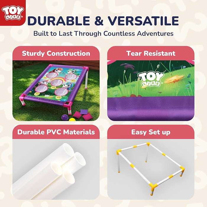 TOY Life Bean Bag Toss Game, Carnival Party Games, Cornhole Set for Kids Outdoor Games, Outside Toys for Kids Ages 4-8, Yard Outdoor Toys for Toddlers 3-5, Gifts for 3 4 5 6 7 Year Old Girls & Boys - Image 4