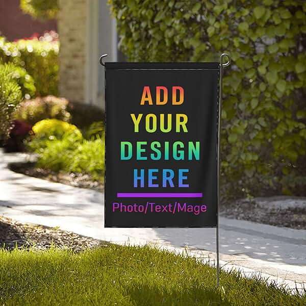 Heucapc Custom Garden Flag, Personalized Yard Flags Decor, Add Your Own Picture/Text House Lawn Banner Double-Sided Home Wall Decoration 12"x18" - Image 2