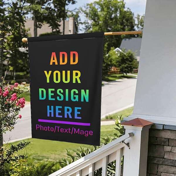 Heucapc Custom Garden Flag, Personalized Yard Flags Decor, Add Your Own Picture/Text House Lawn Banner Double-Sided Home Wall Decoration 12"x18" - Image 5
