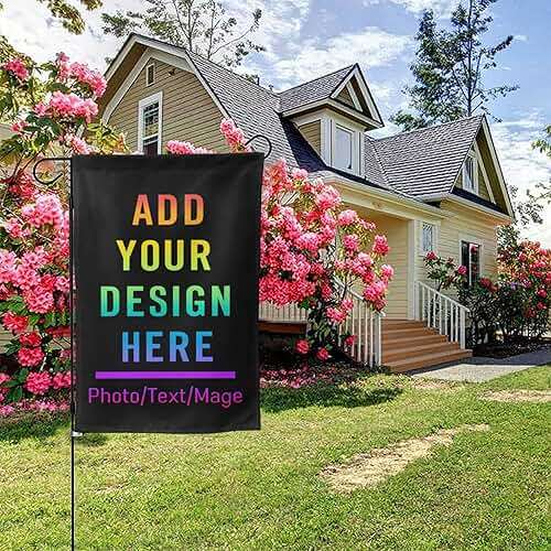 Heucapc Custom Garden Flag, Personalized Yard Flags Decor, Add Your Own Picture/Text House Lawn Banner Double-Sided Home Wall Decoration 12"x18" - Image 8
