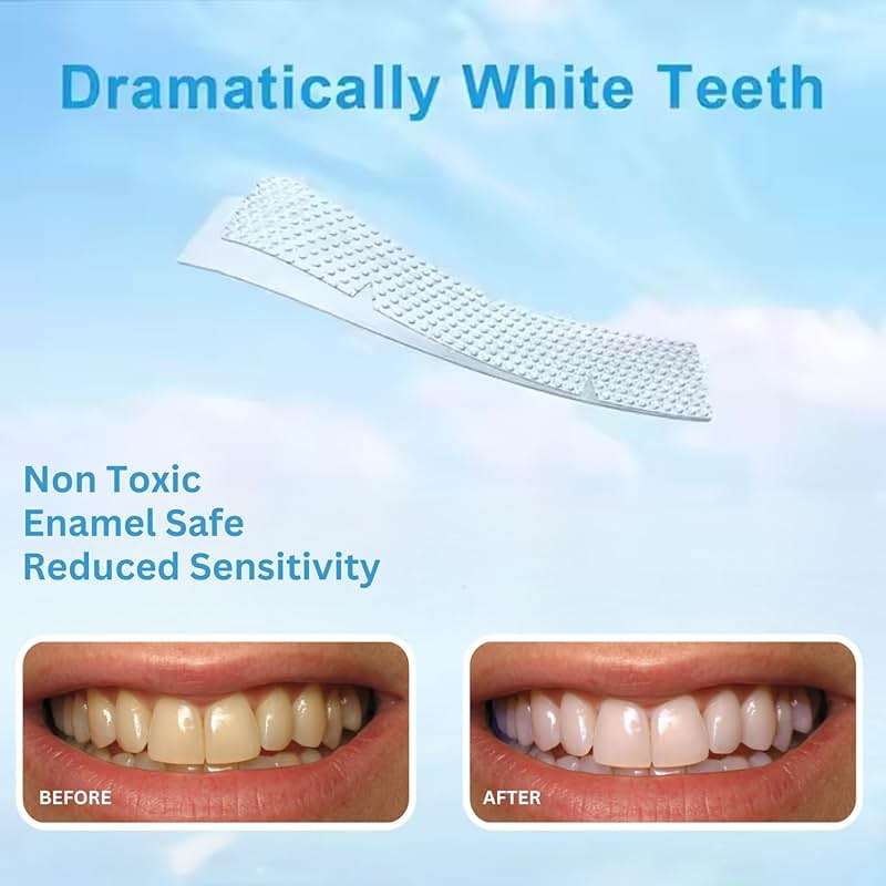 Teeth Whitening Strips - 28 Strips (14 Count Pack) | Efficient & Anti-Slip | Natural Essence | Stretchable Non Sensitive Safe to Enamel | White Strips for Remove Tooth Stain Dental Certified - Image 6