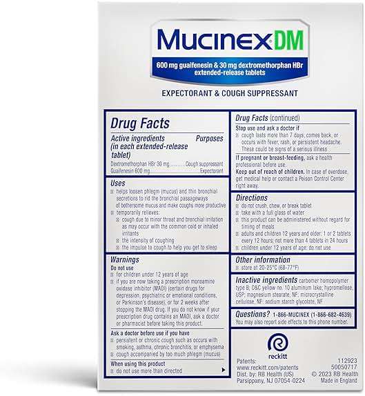 Mucinex DM 12Hr Chest Congestion & Cough Medicine for Adults, Cold and Cough Medicine for Excess Mucus Relief, 600 mg Guaifenesin & 30 mg Dextromethorphan HBr, 80 Bi-Layer Tablets - Image 8