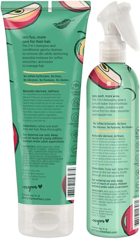 Not Your Mother's Kids Daily Care 2-In-1 Shampoo & Conditioner and 3-In-1 Detangler (2-Pack) - Hair Products for Kids - Ideal for All Hair Types - Image 9
