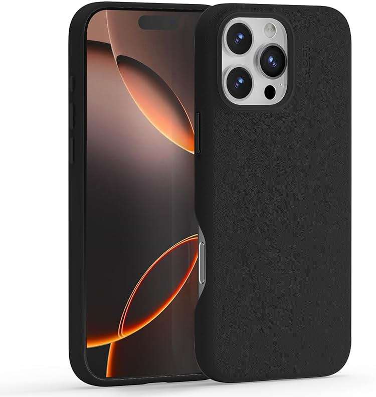 MOFT Snap Case MOVAS™ for iPhone 16 Pro Max Case, Compatible with MagSafe, Magnetic Premium Vegan Leather Phone Case with Smooth Feeling, Enduring Color Minimalist 6.9 inch Protective Case, Jet Black - Image 1