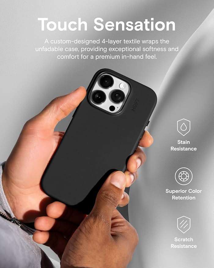 MOFT Snap Case MOVAS™ for iPhone 16 Pro Max Case, Compatible with MagSafe, Magnetic Premium Vegan Leather Phone Case with Smooth Feeling, Enduring Color Minimalist 6.9 inch Protective Case, Jet Black - Image 3