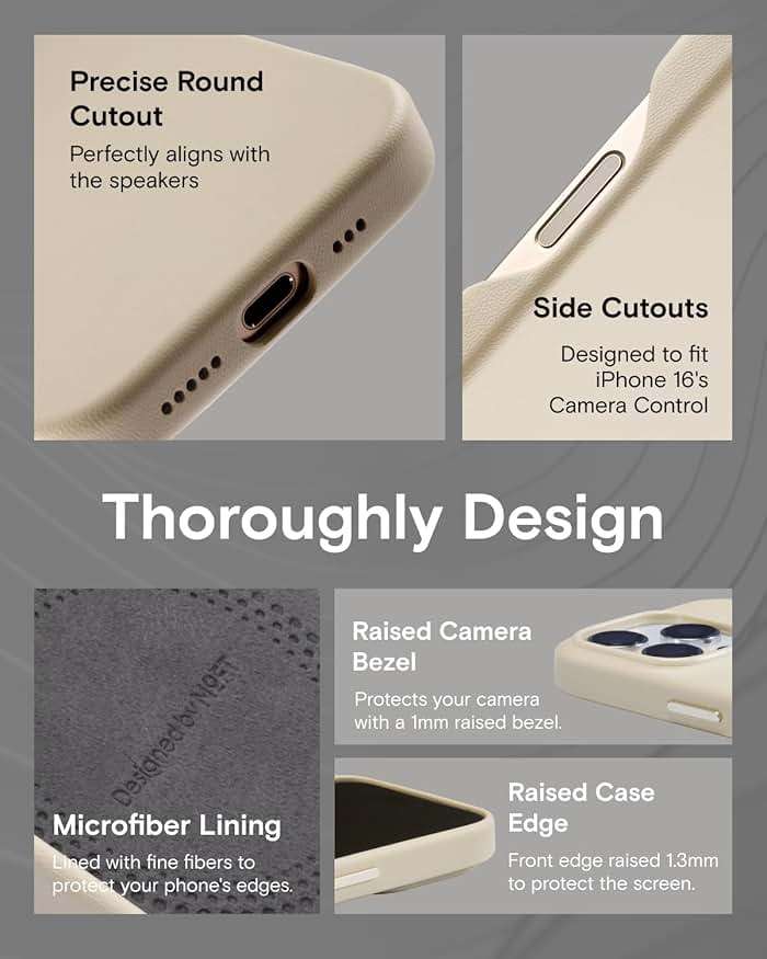 MOFT Snap Case MOVAS™ for iPhone 16 Pro Max Case, Compatible with MagSafe, Magnetic Premium Vegan Leather Phone Case with Smooth Feeling, Enduring Color Minimalist 6.9 inch Protective Case, Jet Black - Image 5