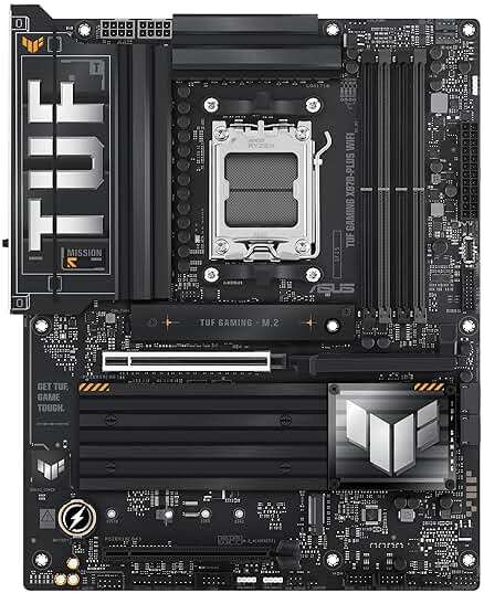 ASUS TUF Gaming X870-PLUS WiFi AMD AM5 X870 ATX Motherboard, 16+2+1, 80A SPS Power Stages, DDR5, PCIe 5.0 Ready, Four M.2 Slots, Wi-Fi 7, 2.5Gb LAN, HDMI, USB4® 40Gbps, SATA 6 Gbps, USB 20Gbps Type-C - Image 7