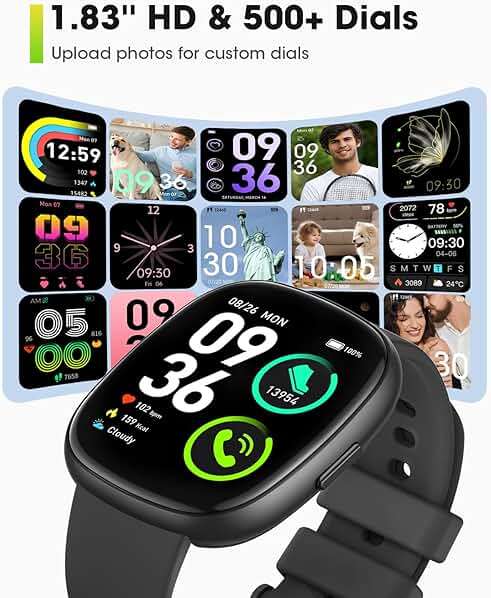 Smart Watches for Men Women Fitness: Fitness Tracker with Blutooth Call 24/7 Heart Rate SpO2 Sleep Monitor 5ATM Waterproof 120+ Sport Mode Activity Trackers Compatible iPhone Android Phones (3 Bands) - Image 7