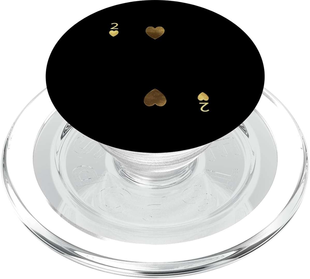 2 (Two) of Hearts Poker Card Playing Card Blackjack Card PopSockets PopGrip for MagSafe - Image 1