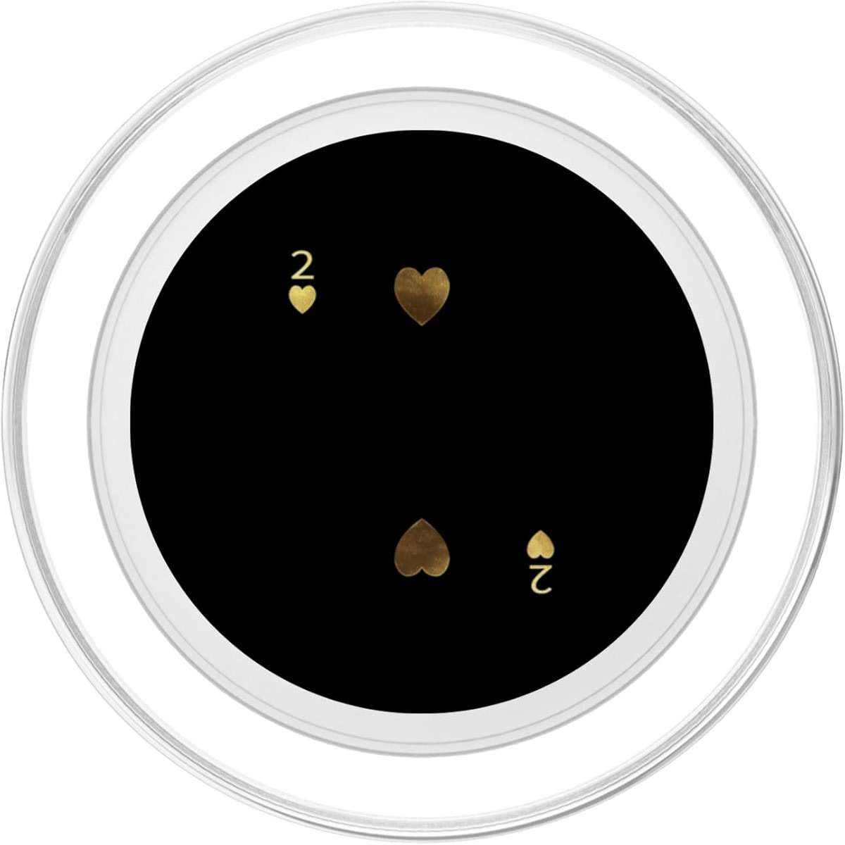 2 (Two) of Hearts Poker Card Playing Card Blackjack Card PopSockets PopGrip for MagSafe - Image 2