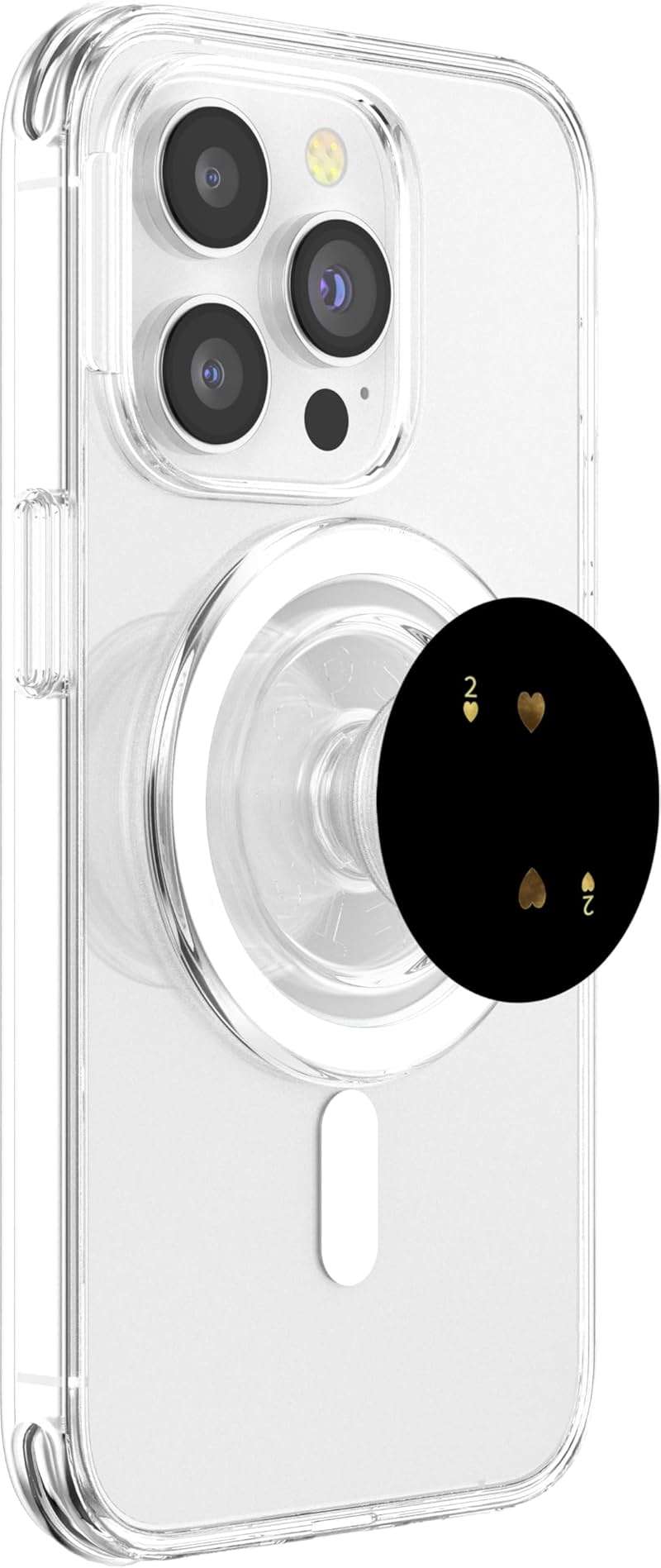2 (Two) of Hearts Poker Card Playing Card Blackjack Card PopSockets PopGrip for MagSafe - Image 3