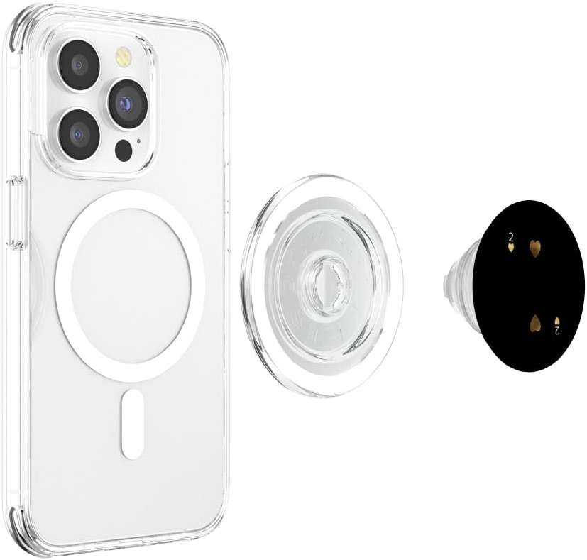 2 (Two) of Hearts Poker Card Playing Card Blackjack Card PopSockets PopGrip for MagSafe - Image 4