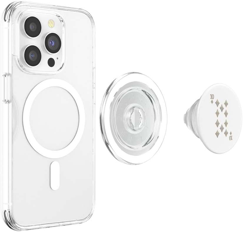 Ten (10) of Diamonds Poker Card Playing Card Blackjack Card PopSockets PopGrip for MagSafe - Image 4