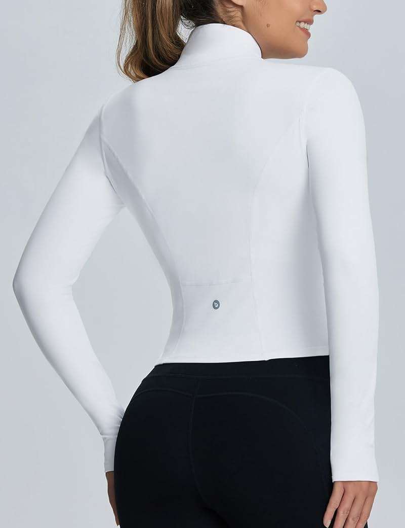 baleaf Women's Fleece Jacket for Running Zip Up Jackets Cold Weather Gear Workout Bbl Tights Yoga - Image 2