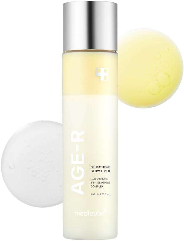 medicube Age-R Glutathione Glow Milky Toner, Low-Irritation Double Layer Toner for Glass Glow Skin with Peptide, Even Skin Tone, Radiance, Hydration, Korean Skincare - Image 1