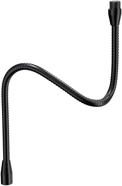 ZealSound Upgraded Metal Hose Arm, 19 inch Flexible Gooseneck Stand, Heavy Duty Extension for Microphone, Mic Floor Stand, Phone Holder, Makeup Mirror, 5/8" Thread - Image 1