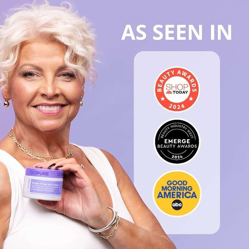 goPure Sculpt & Tone Arm Cream - Firming & Tightening Cream - Smooths, Lifts, Sculpts the Look Of Arms - ProTight Complex - Rice Protein, Shea Butter, Avocado - Clinically Tested - All Skin Types - Image 5