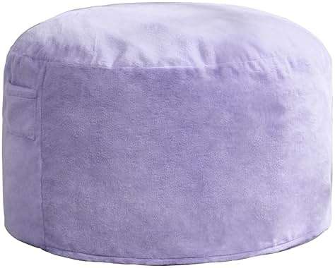 Hobestluk 3FT Bean Bag Chairs for Adults Large Beanbag Chair with Plush Faux Fur Cover Big Bean Bag Chair for Living Room Bedroom Dorm Office -Purple (36” x 36” x 22”) - Image 9