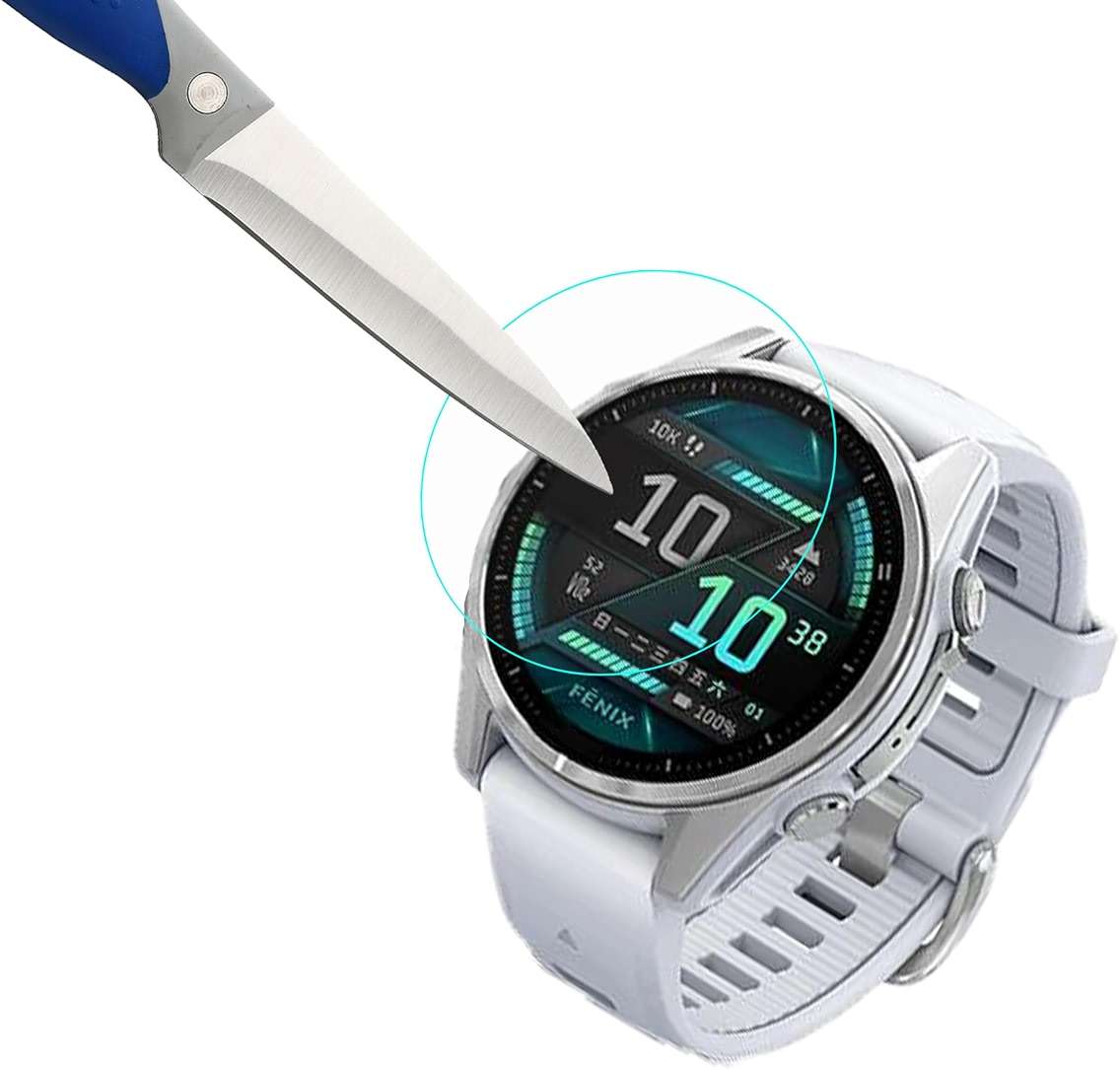 Mr.Shield Screen Protector compatible with Garmin Fenix 8 [43mm] (AMOLED/SAPPHIRE) [Tempered Glass] [3-PACK] [Japan Glass with 9H Hardness] - Image 4