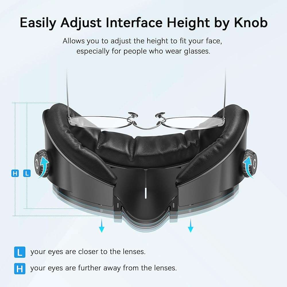 AMVR FC3 Facial Interface Face Pad Compatible with Meta/Oculus Quest 3 Accessories, with Knob Adjustable, NOT Compatible with Meta Quest 3S - Image 3