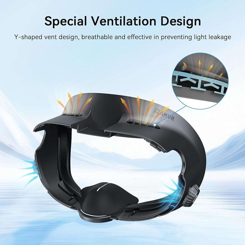 AMVR FC3 Facial Interface Face Pad Compatible with Meta/Oculus Quest 3 Accessories, with Knob Adjustable, NOT Compatible with Meta Quest 3S - Image 5