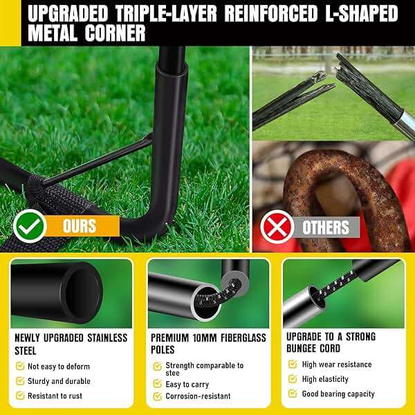 Soccer Goal, Kids Soccer Goals for Backyard Set, 2 Pack of Portable Pop Up Soccer Net with Soccer Ball, Cones, Complete Training Equipment for Youth, Toddler Outdoor Sports Games - Image 4