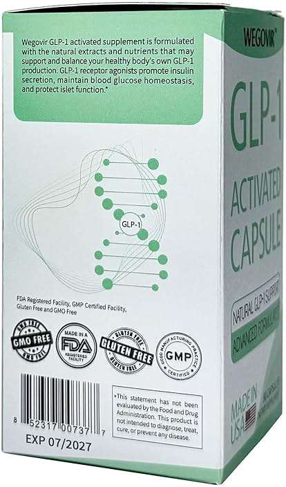 GLP-1 Supplement for Weight Loss & Appetite Control for Men and Women, Berberine & Green Coffee Extract, GLP-1 Boosting for Hunger & Metabolism Support, GLP-1 Levels & Overall Health - 90 Capsules - Image 8