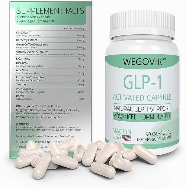 GLP-1 Supplement for Weight Loss & Appetite Control for Men and Women, Berberine & Green Coffee Extract, GLP-1 Boosting for Hunger & Metabolism Support, GLP-1 Levels & Overall Health - 90 Capsules - Image 9
