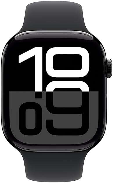 Apple Watch Series 10 [GPS 46mm case] Smartwatch with Jet Black Aluminum Case with Black Sport Band - M/L. Fitness Tracker, ECG App, Always-On Retina Display, Water Resistant - Image 3