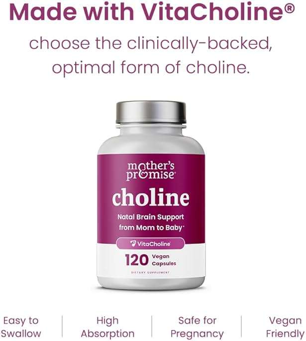 Prenatal Choline Supplements 550mg | 120 Capsules | Supports Baby’s Brain Development & Cognitive Function During Pregnancy & Nursing | Ultra Pure Natal VitaCholine, Vegan Choline Bitartrate for Women - Image 4