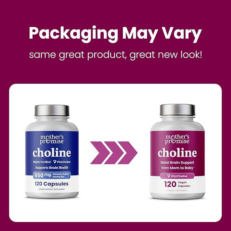 Prenatal Choline Supplements 550mg | 120 Capsules | Supports Baby’s Brain Development & Cognitive Function During Pregnancy & Nursing | Ultra Pure Natal VitaCholine, Vegan Choline Bitartrate for Women - Image 7