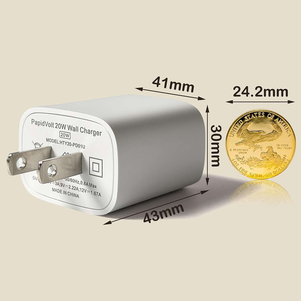 EGK 20W VR Fast Charger for Meta Quest 3S/3/2/1 & Pico 4/4 Pro - 6.6Ft Type-C Cable (White) - Image 2